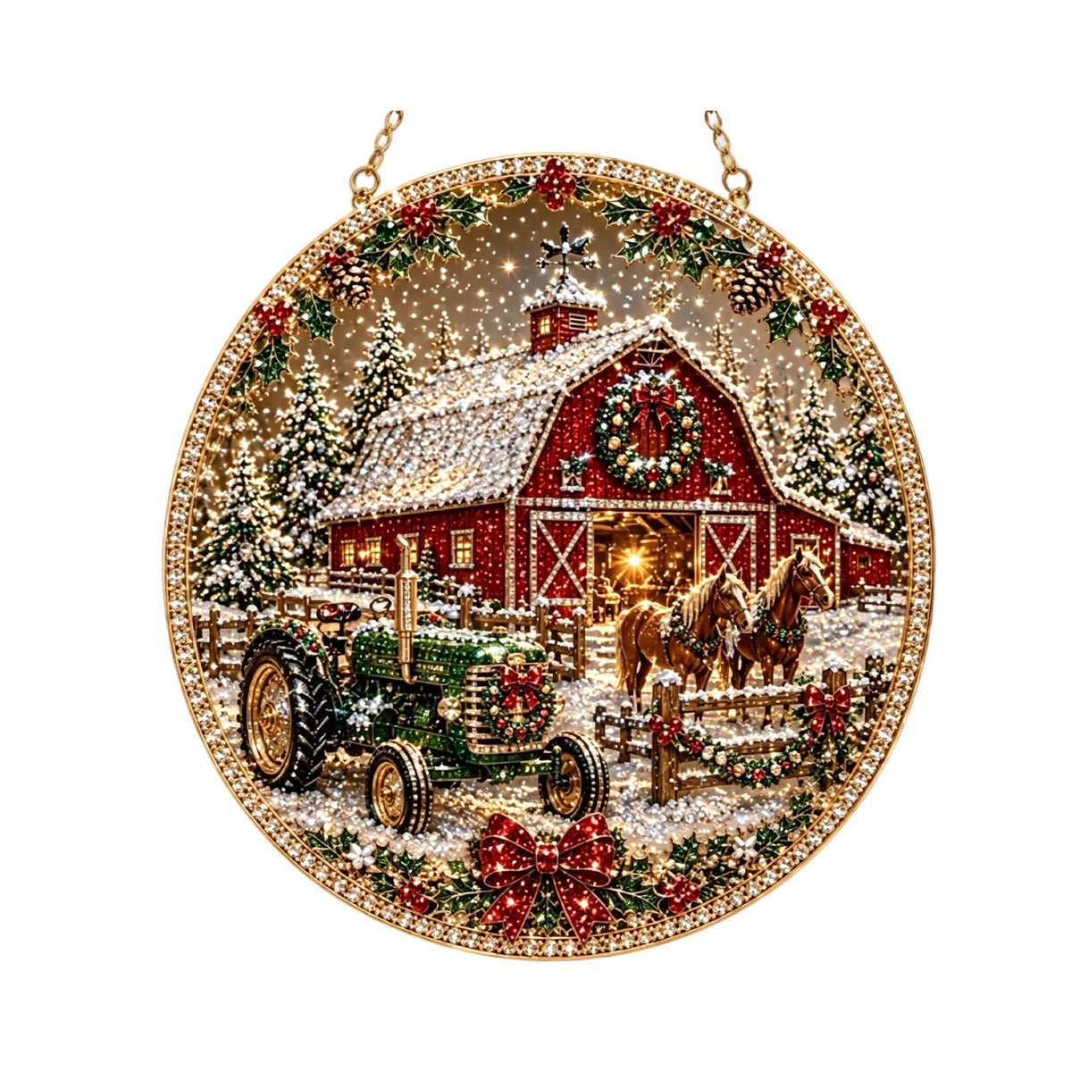 Pearl Diamond Ornament Set — Snow