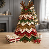 Gold Ribbon Patchwork Quilt Set