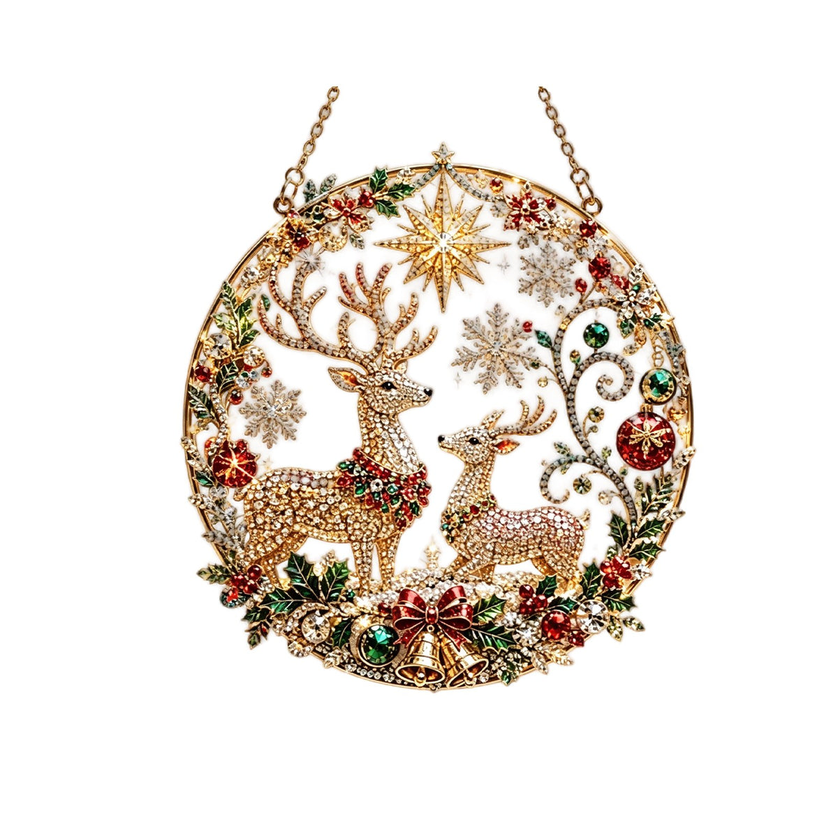 Pearl Diamond Ornament Set — Crystal