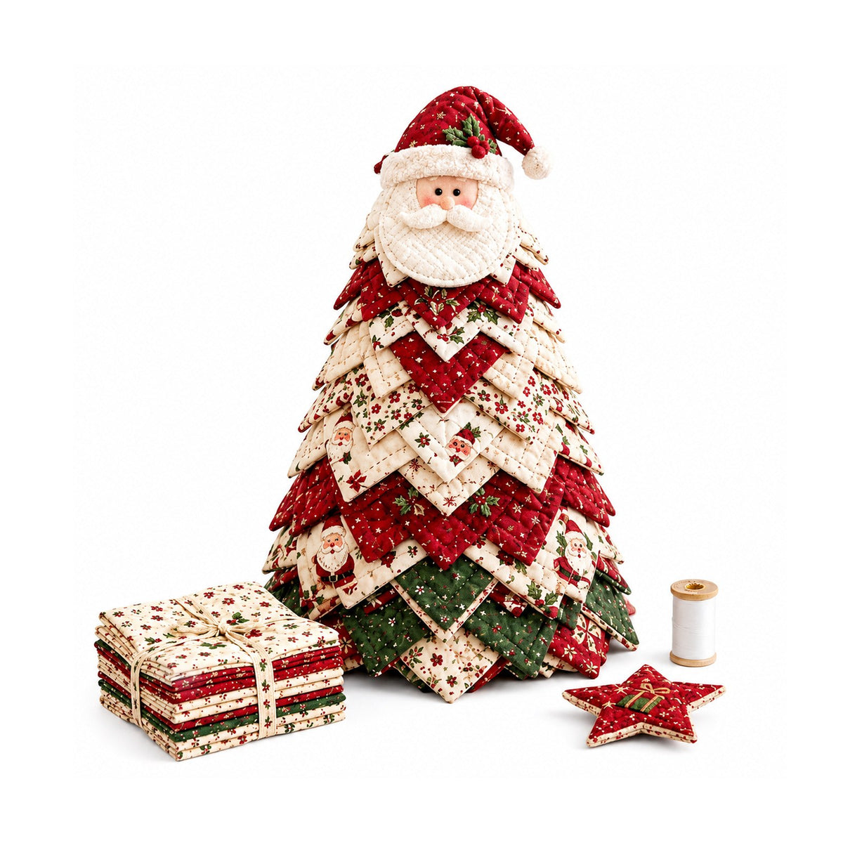 Classic Red Tree Patchwork Quilt Set