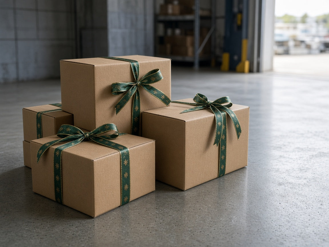 Shipping carton for White Star Tree Quilt Set
